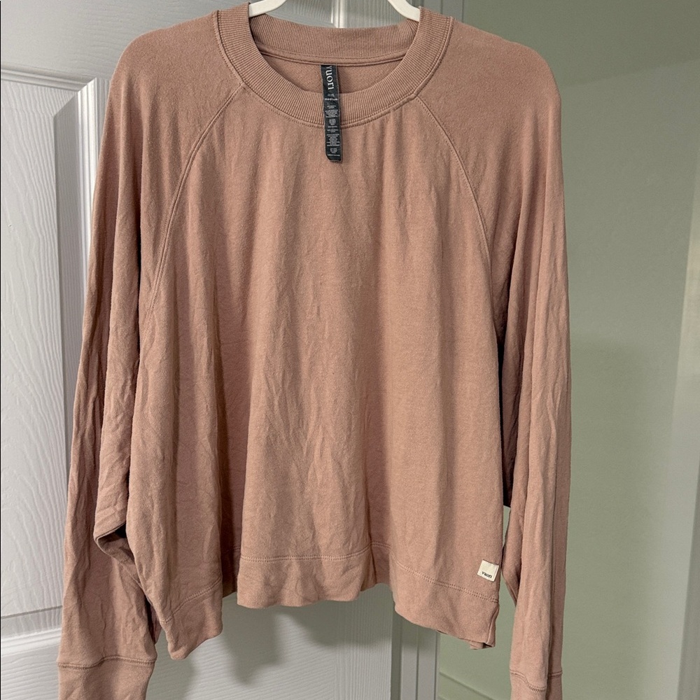 Vuori Tan/Rose Long Sleeve Top